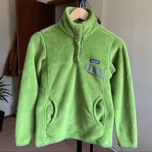 Patagonia Retool Fleece 1/4 Snap Pullover Sweater Green Women’s XS